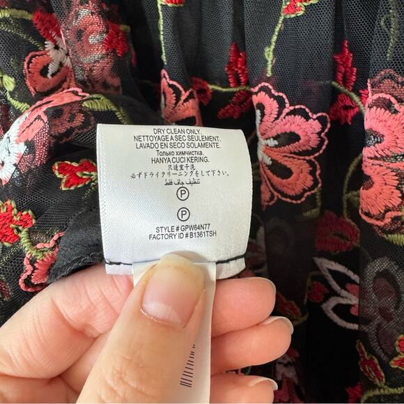 New BCBGeneration One Shoulder Embroidered Mini Dress Size 4 - Picture 12 of 12